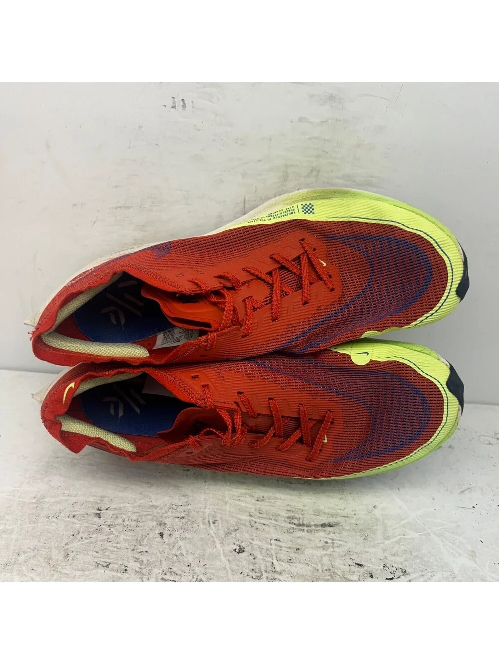Nike Men's ZoomX Vaporfly Running Sneakers Red-Clay/Game-Royal Size 11.5M